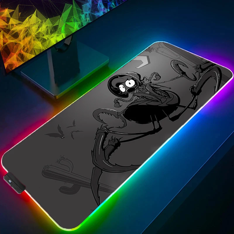 

RGB LED M-murder Uzi N V J Drones Mouse Pad Game Accessories Desk Mat Exquisite Gamer Keyboard Pad Mousepad Anime Mausepad