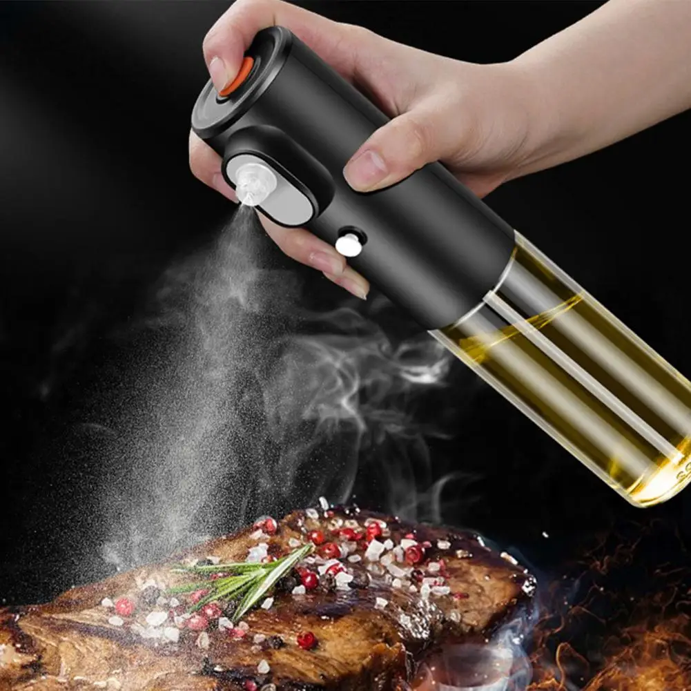 Electric Butter Sprayer 200ml/7.03oz Continuous Spray with Portion Control Oil Sprayer and Dispenser Kitchen Gadgets Accessories