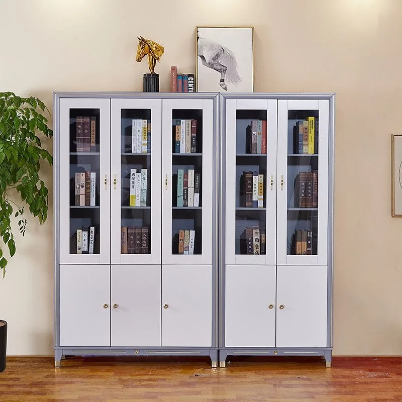 

bookcase free combination simple modern locker storage cabinet incense camphor wood glass door bookshelf order