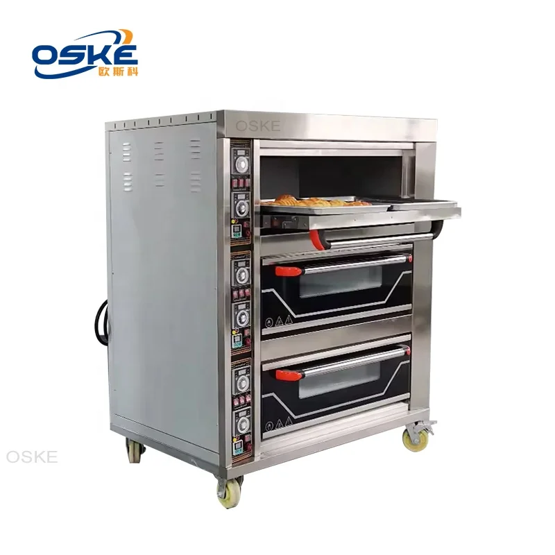 

Professional Oven Gas Golden Supplier Price Pizza Oven 3 Decks 6 Trays Electric Luxury Oven for Baking With Price