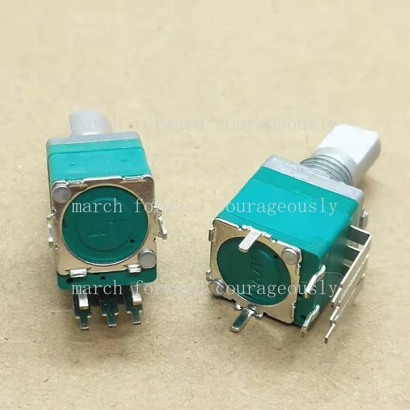 10pcs  09 model, single connection 5-pin volume potentiometer with switch, B50K handle, 13MM in length, vertical curved feet