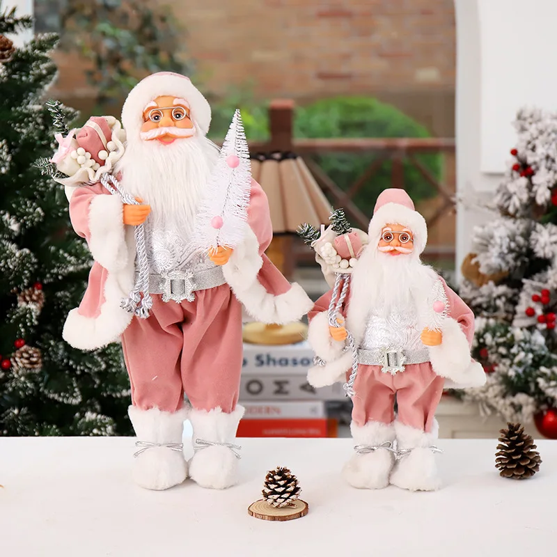 1pc Santa Claus Christmas Doll  Christmas Decorations for Home Plush Toys Christmas Tree Decorations Xmas New Year Gift Kids