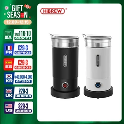 HiBREW Electric Milk Frother Frothing Foamer Chocolate Mixer Cold/Hot Latte Cappuccino fully automatic Milk Warmer Cool M1A