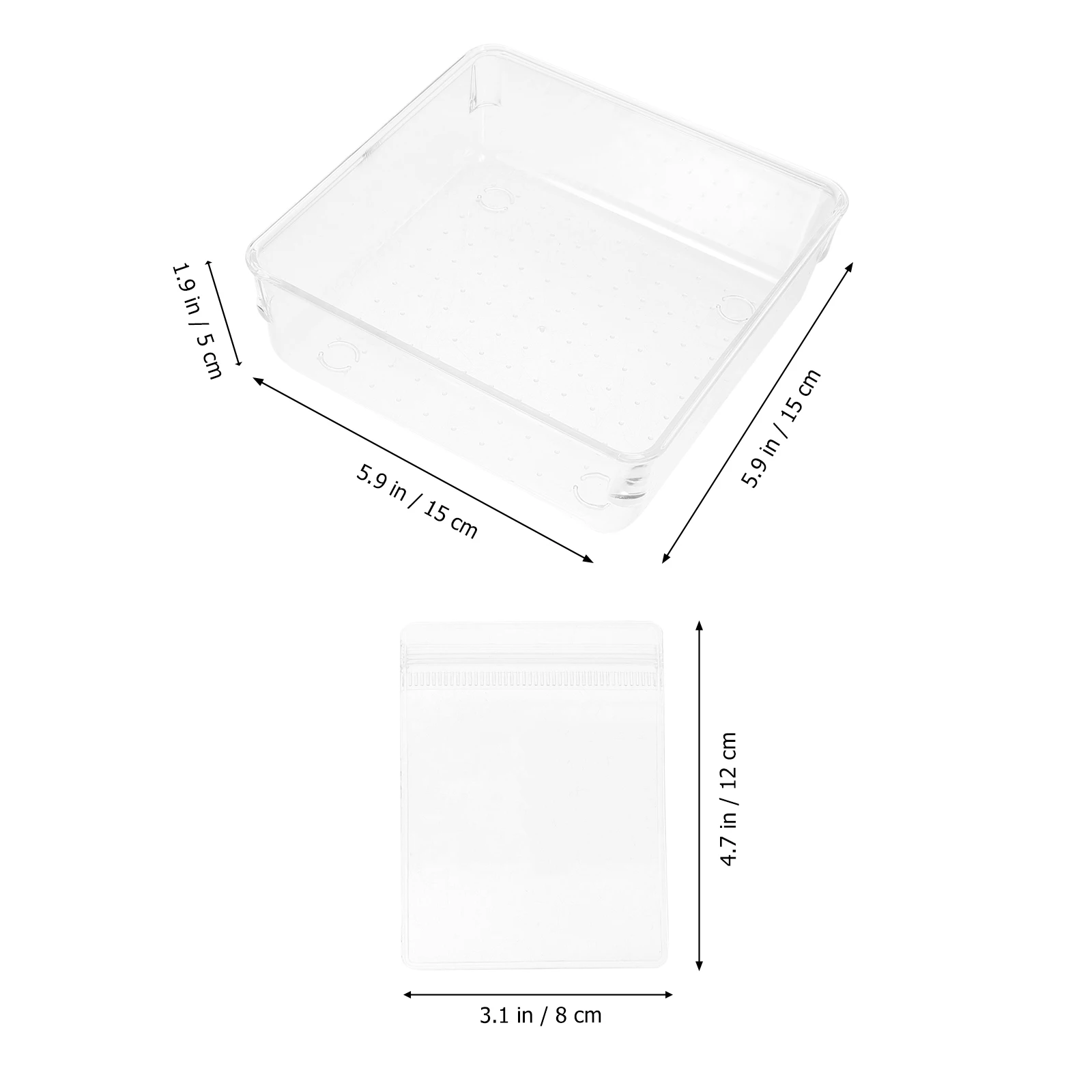

1 Set Jewelry Storage Box Waterproof Dustproof Pvc Bags Earring Ring Organizer Self-Sealing Transparent Pouch Travel Display