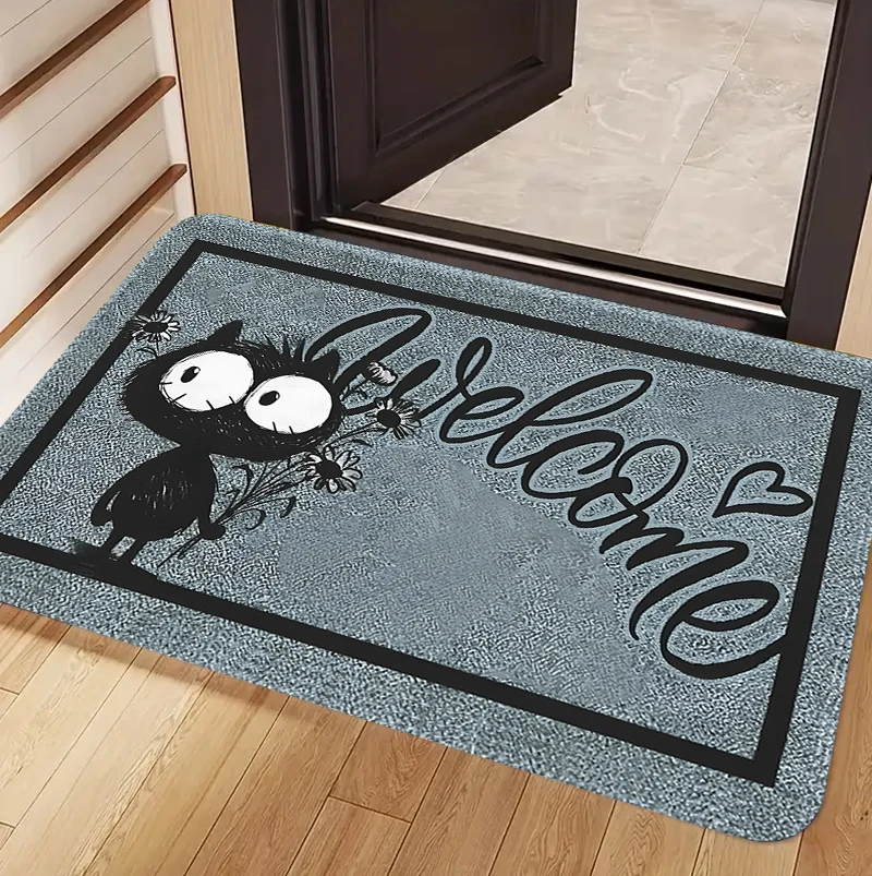 Willkommens-Fußmatte für Innen- und Außenbereiche, Eingangsbereiche, Wohnzimmer, Waschküche, Schlafzimmer, Küche, Hof, Dekoration, Teppich