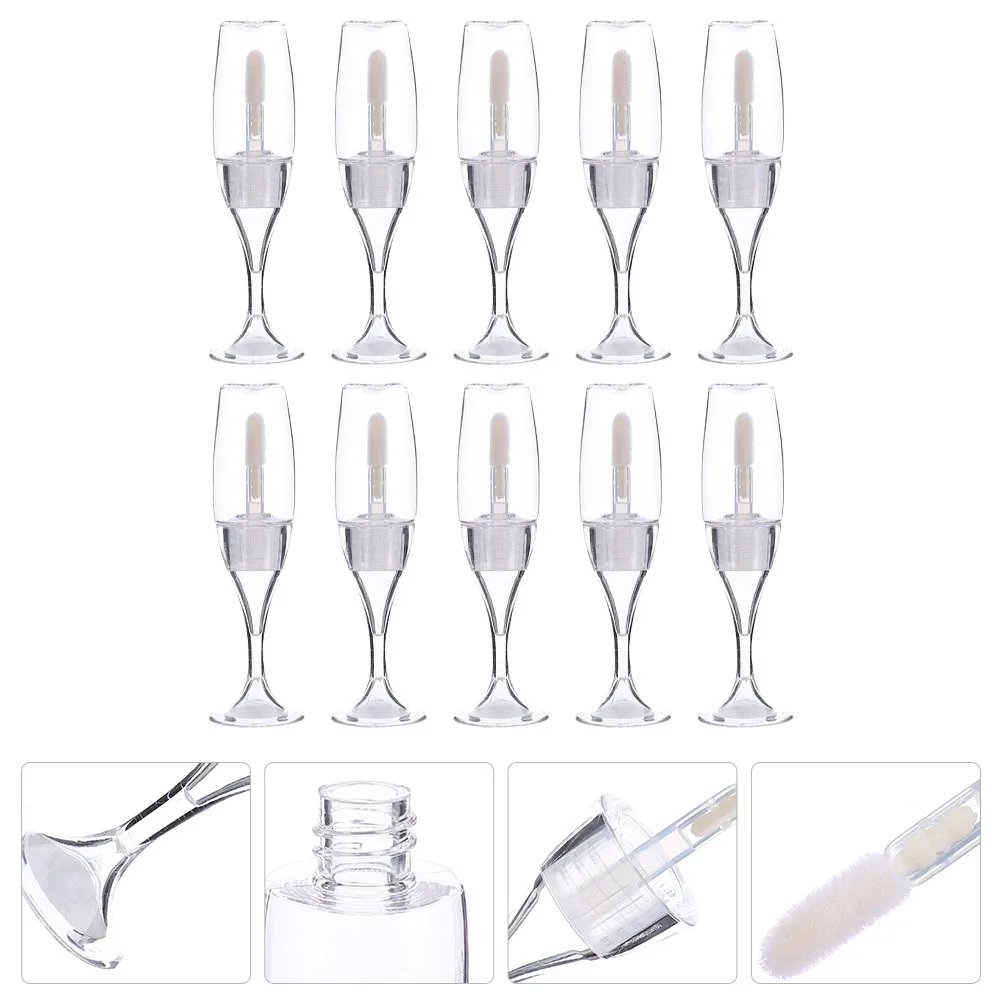 10 stücke Wein Glas Lip Gloss Leere Rohre Leichte, Tragbare Diy Halter Für Lip Flüssigkeit Kleine Behälter Make-Up Veranstalter