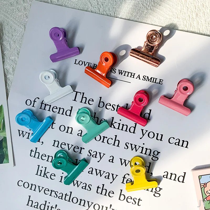 

Color Metal paper clip bill storage snack seal clip