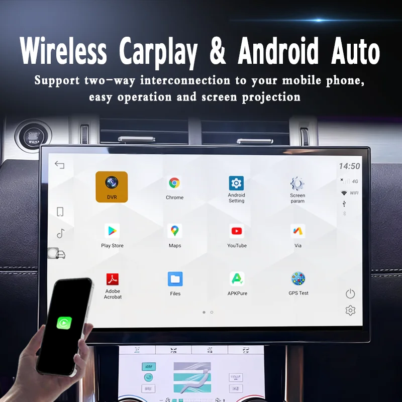 13.3inch Android 14 for Range Rover Evoque L538 2012-2018 Car GPS navigation Radio Multimedia player Carplay OEM menu HD screen