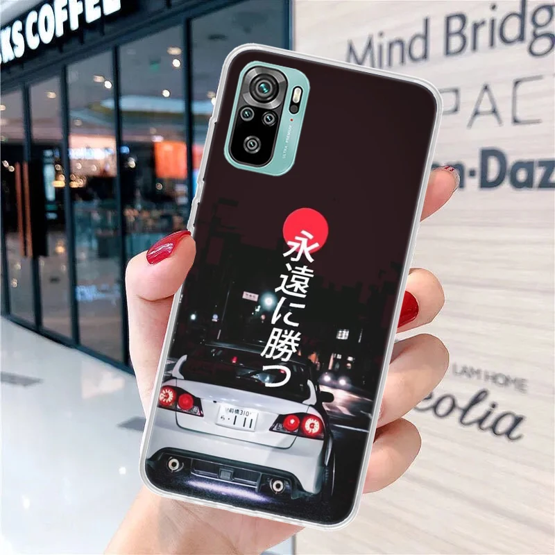 JDM Type R Civic Sport Car Soft Phone Case for Xiaomi Redmi Note 13 12 12S 11S 11T 11E 10S 10 Pro 9 9S 9T 8 8T 7 Plus Print Cove