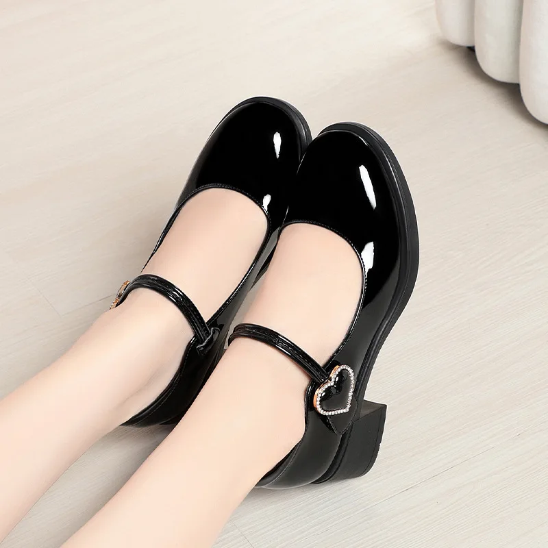 

Женские туфли с закрытым носком, мягкие кожаные Туфли Мэри Джейн на мягкой подошве, нежные туфли для подружки невесты, весна-лето 2024