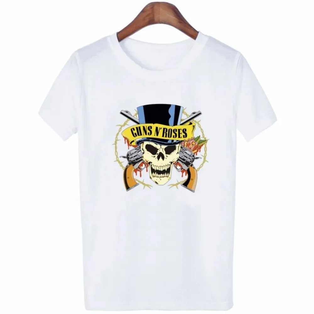 GUNS and Roses Rockband T-Shirt Damen Print Streetwear T-Shirt weiblich Punk Mode Harajuku Kawaii T-Shirt Y2K Kleidung ﻿ – Detail 9