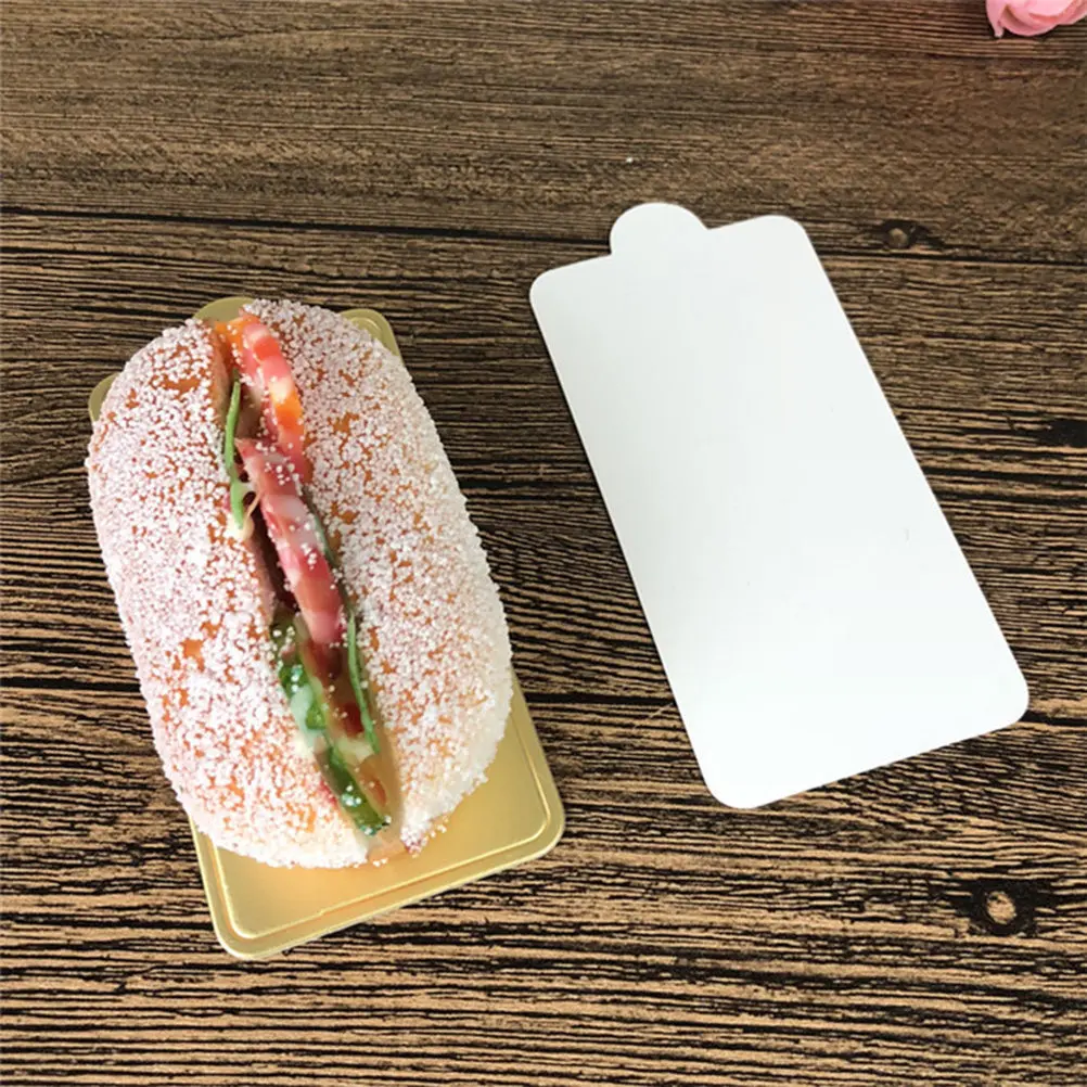 100Pcs Mousse Cake Base Cardboard Disposable Golden Cake Serving Tray Bakery Wedding Party Cupcake Display Board