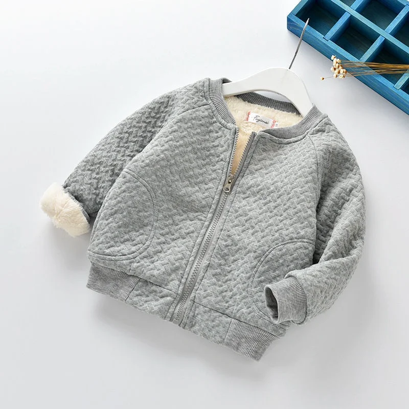 New Baby Girls Boys Clothes Cute Fleece Winter Warm Baby Girl Jacket Casual Baseball Uniform Outerwear Kids Coat