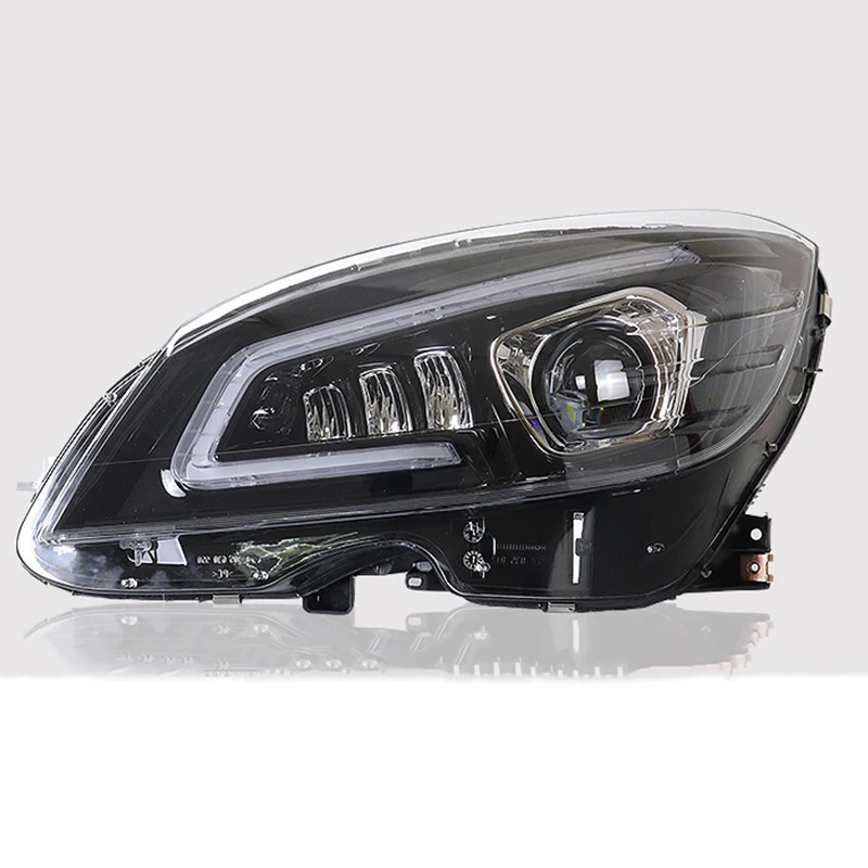 

For Mercedes-Benz W204 Led Head Lamp C Class Full Headlight 2007 To 2011 Dynamic DRL Moving Turn Signal Light