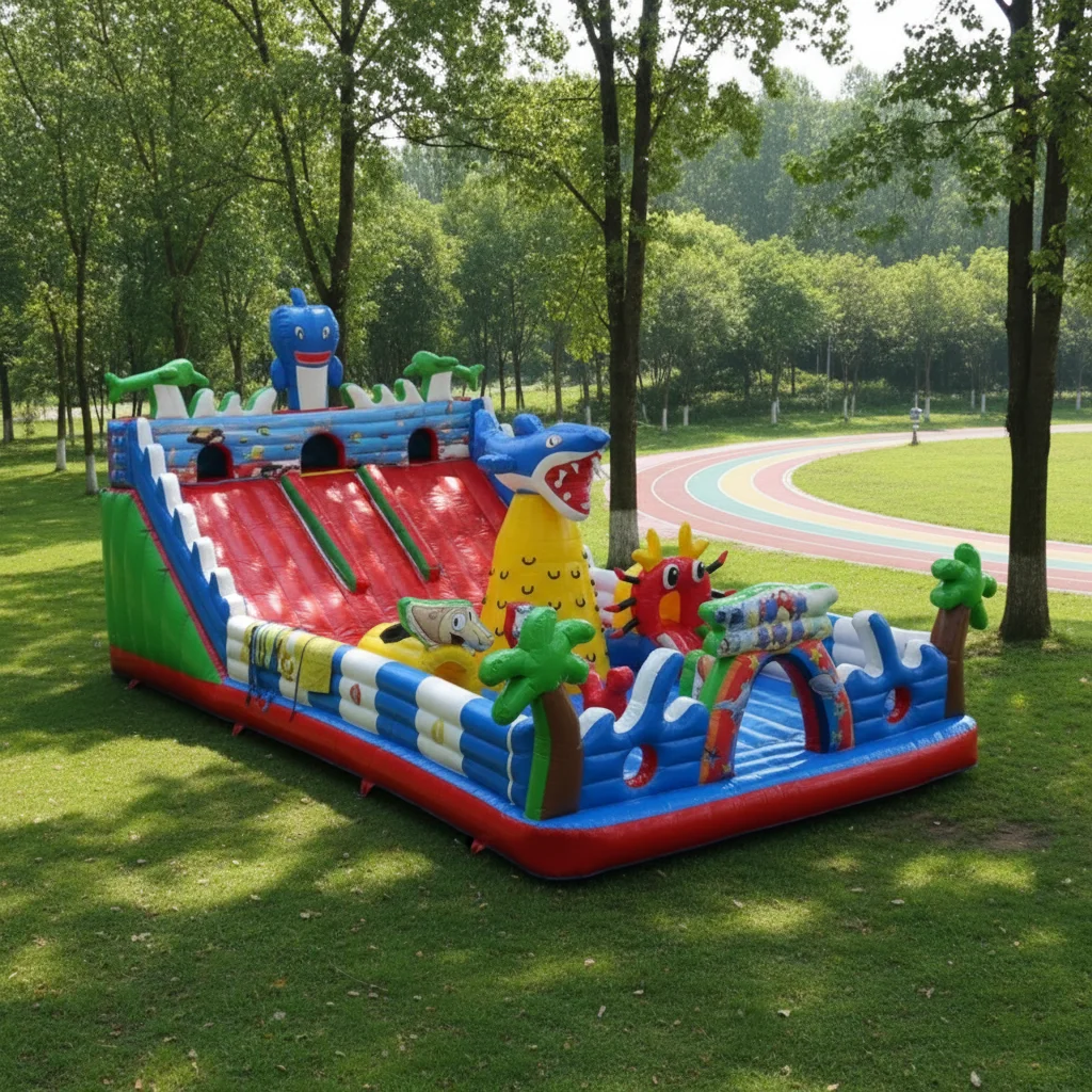 Premium Commercial Aquatic Fun Inflatable Castle Customized Color & Size Easy Setup Heavy- PVC Materialglobally accessible