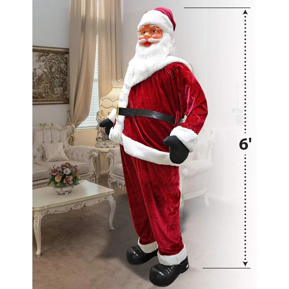 

6FT Life Size Santa Claus Christmas Animated Singing & Dancing Santa Xmas Decoration Christmas decoration,