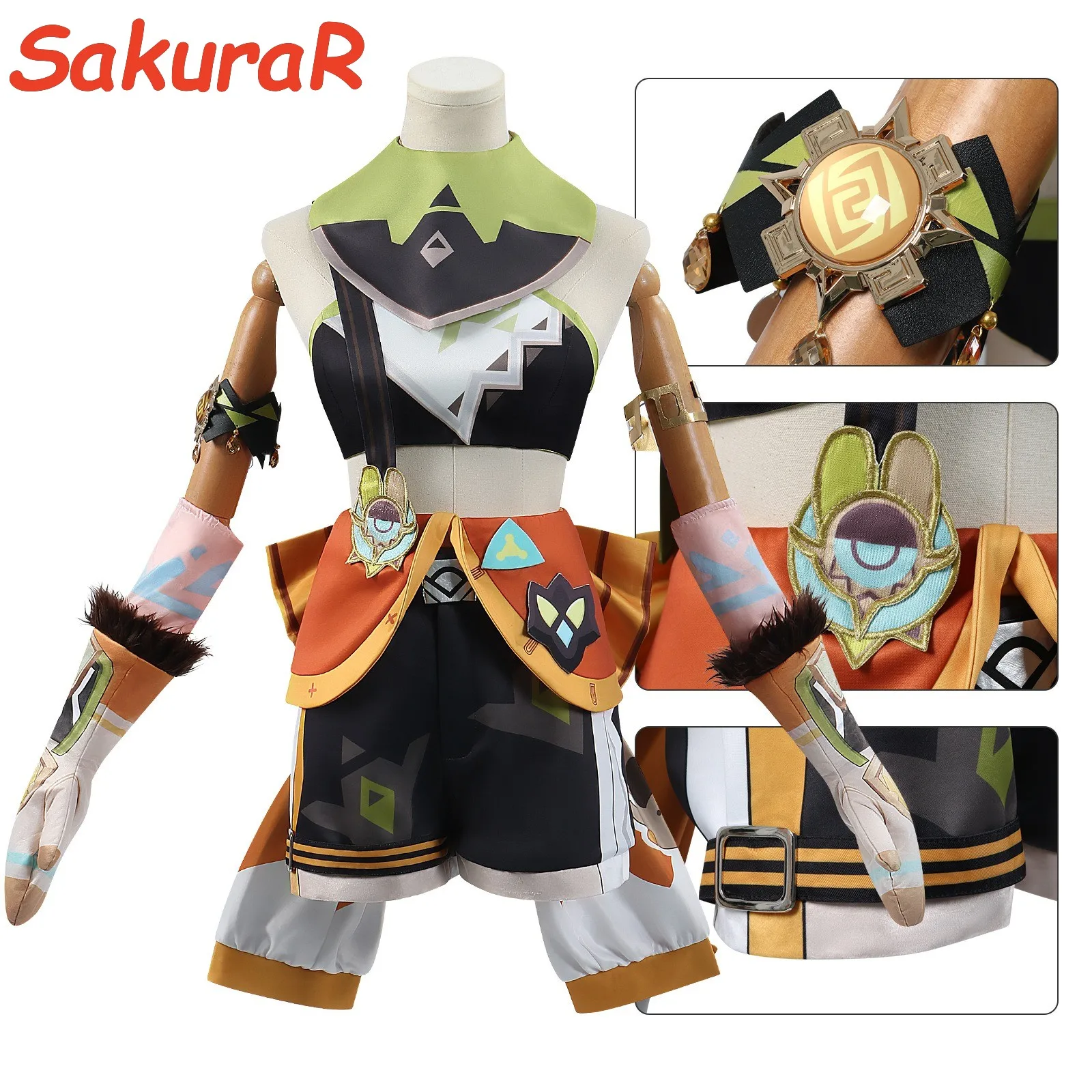 IN STOCK Kachina Cosplay Costume Game Genshin Impact Kachina Cosplay Outfit Costume Full Set Anime Carnival Comic Con Prop