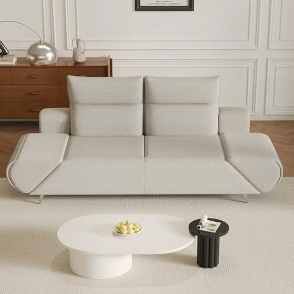 

Manual Rotating Arm Sofa - loveseat Couch with 90° Adjustable Armrest, 600D Stain-Proof Fabric, Fits 41.34"-81.5" Spaces, 330lbs