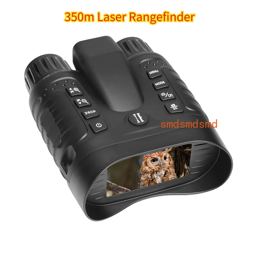 350m Laser Rangefinder Hunting Night Vision Binoculars, 4K Day and Night Telescope Goggles, 4500Mah Battery, Take Photo Video