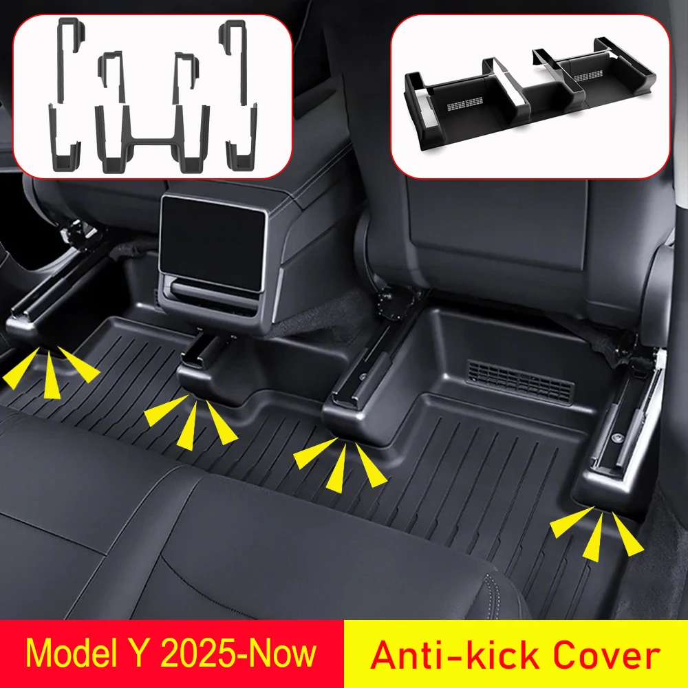 

Underseat Original Flocking Anti-kick Protector Pad For Tesla Model Y Juniper 2025 2026 Under Seat Corner Guard Trim Accessories
