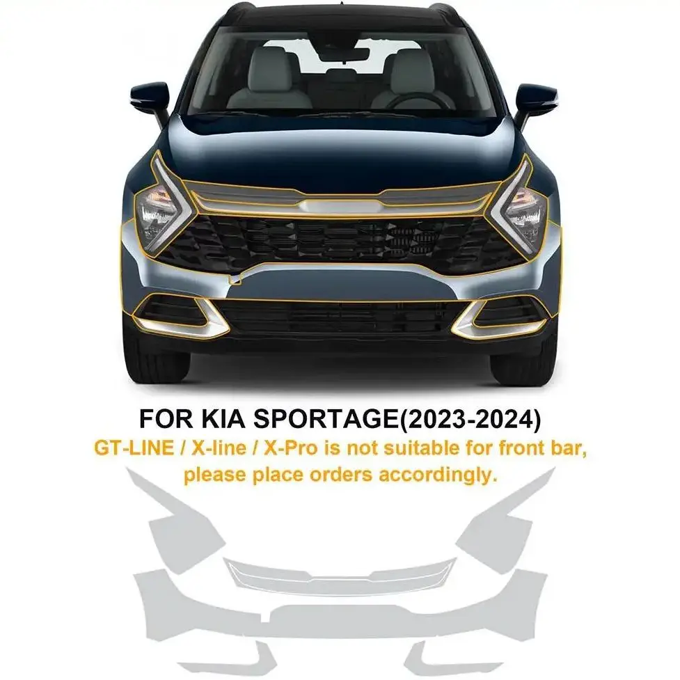 

For KIA Sportage 2023-2024 TPU Bumper Hood Scratch-Resistant Self-Healing Paint Protection Film Invisible Pre-cut PPF Kit