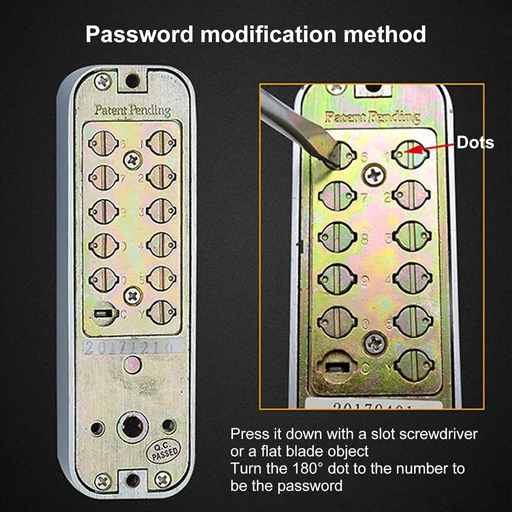 The second generation Waterproof Keyless Entry Keypad Deadbolt Door Lock, Silver, Combination Lock ，Easy to operate view 5