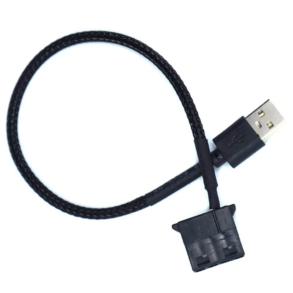 Fan to USB 2.0 A Male Adapter Cable for 5V Pc Cooling Fans High Quality PVC Insulated Reliable Power Connection Fan Adapter