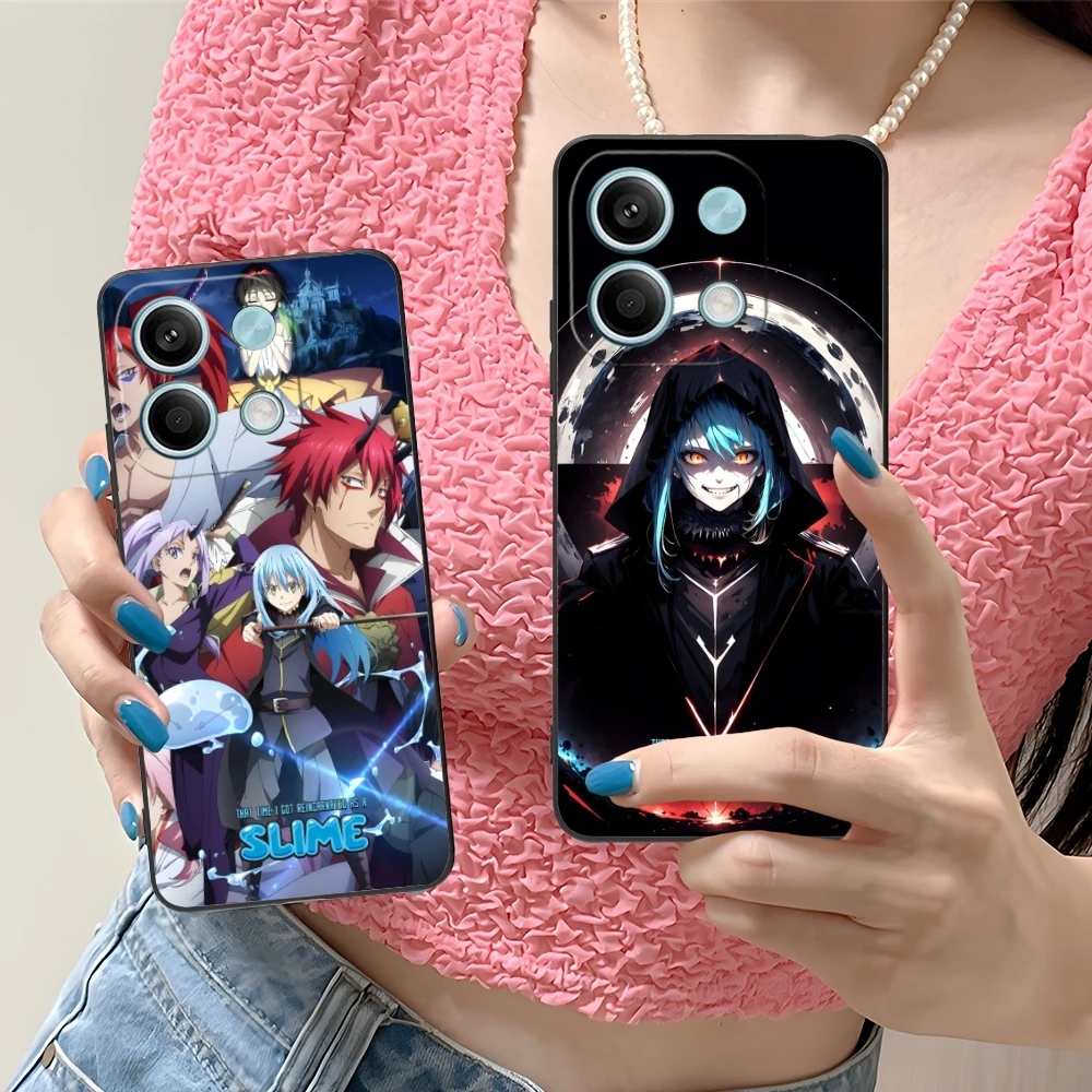 Slime Tensura Rimuru Mobile Phone Case for Xiaomi Redmi Note 13 12 11 10 9 8 7 6 S A Pro Lite Plus 5G Black Phone Cover Shell