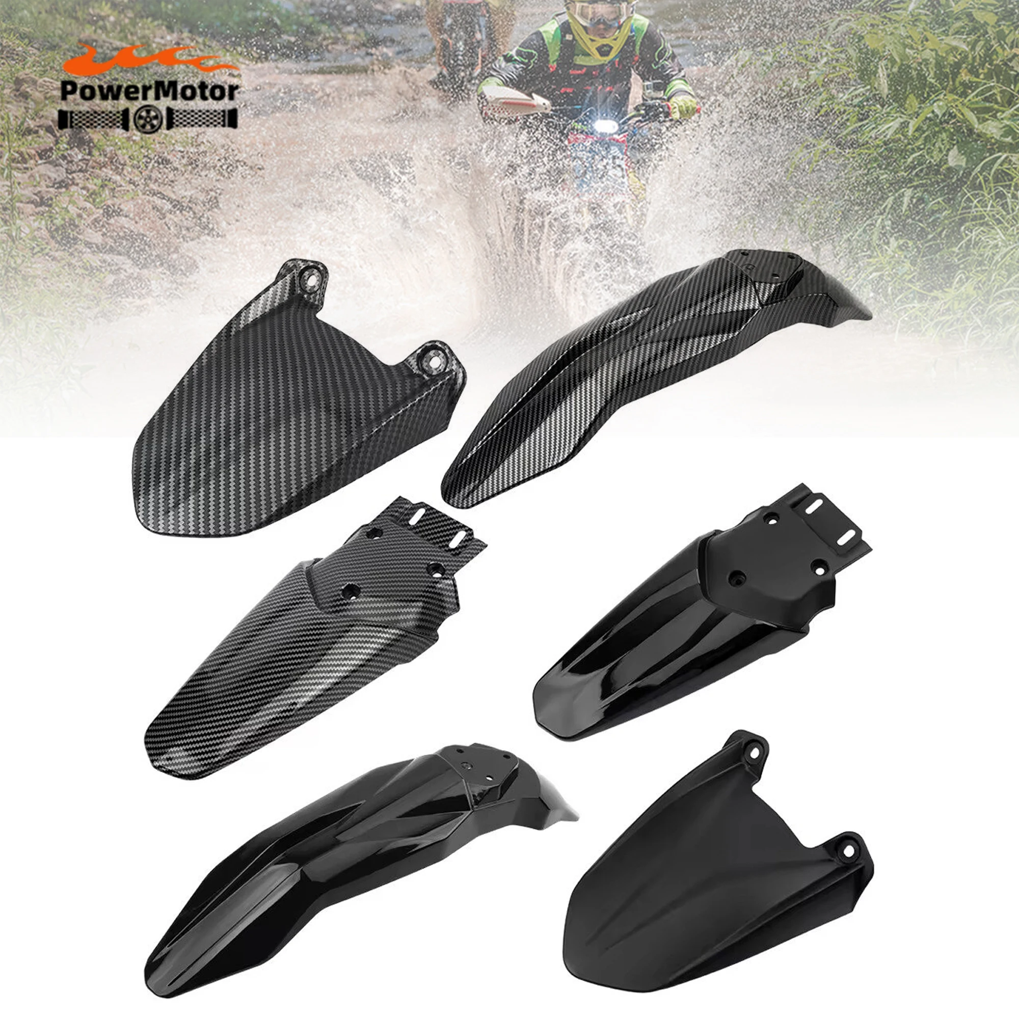 

Enduro Motorcycle Front and Rear Fenders Carbon Fiber Wheel Guards for Talaria Sting X3 MX3 MX4 Dirt Bike Protective Accessories