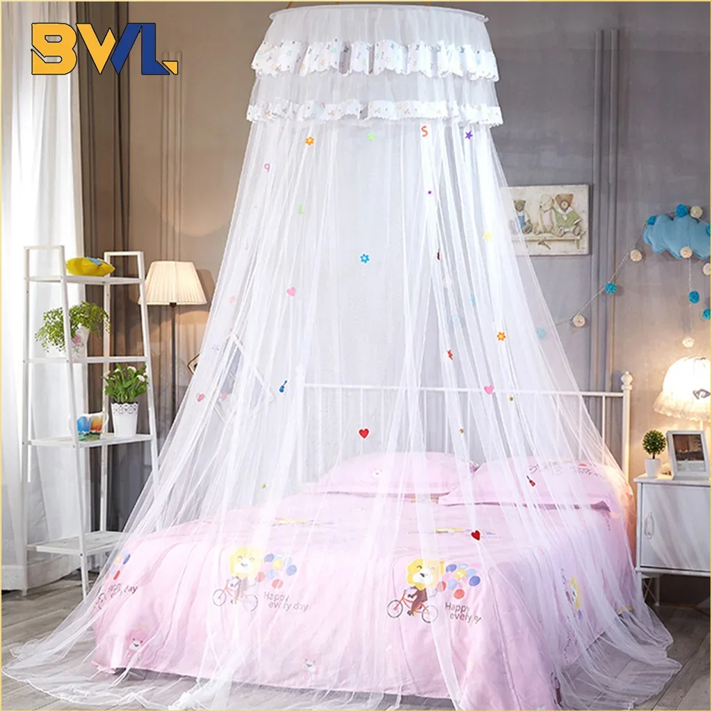 Cartoon Dome Hanging Mosquito Net Easy To Install Lace Floor Mosquito Net Children's Room Decoration Dome Bed Cover