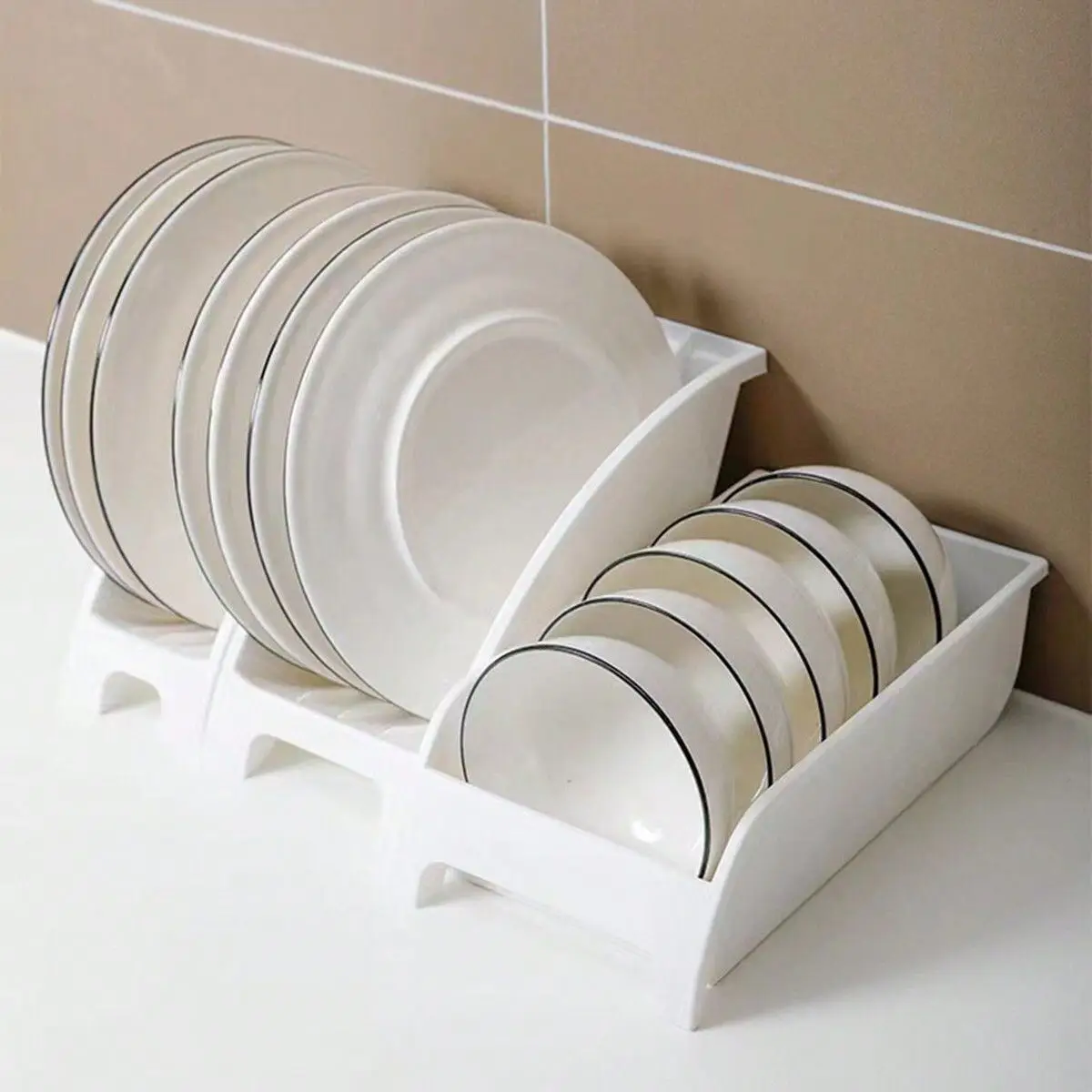 1pc-Water Leakage Folding Drain Bowl Tray Rack Plastic Tableware Bowl Chopsticks Organizer Box Kitchen Utensils Dish Storage Rac