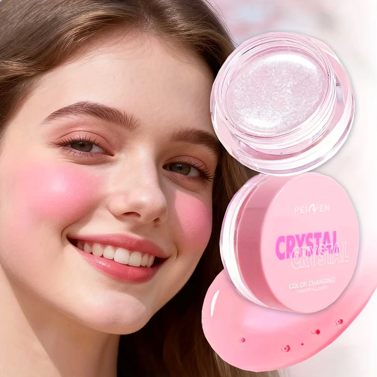 3 Pieces Multi-Purpose Blush Palette, Natural Matte Creamy Powder Texture, Buildable Long-wearing Color, Dual-use on Eyes and Cheeks, Mild Non-irritating Formula, Ideal Daily Makeup Blush Kit for Ladies