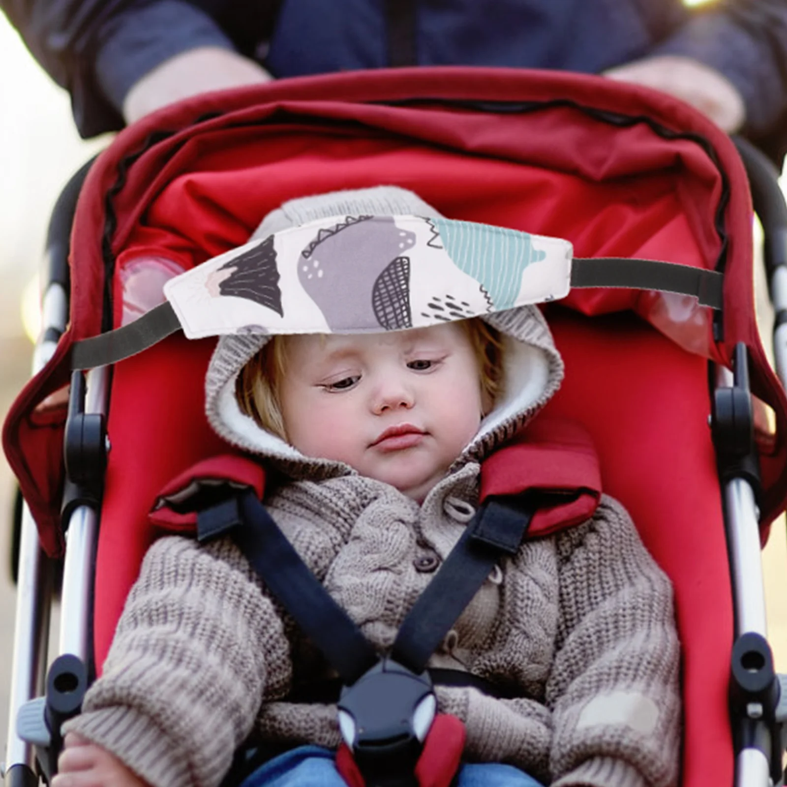 3-delige kinderwagen veiligheidszitje riem auto trolley hoofdband slapen essentieel puur katoen peuter kinderen hoofdsteun