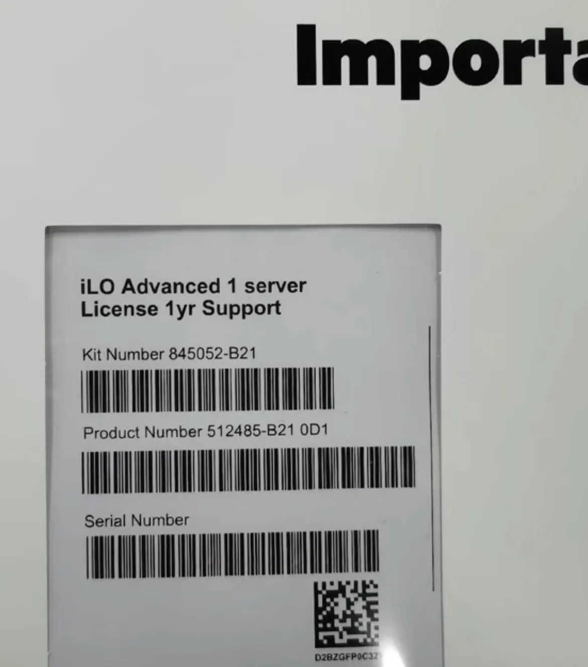 Nuevo sellado para HPE 845052-B21 512485-B21 iLO Advanced 1 licencia de servidor 1 año soporte