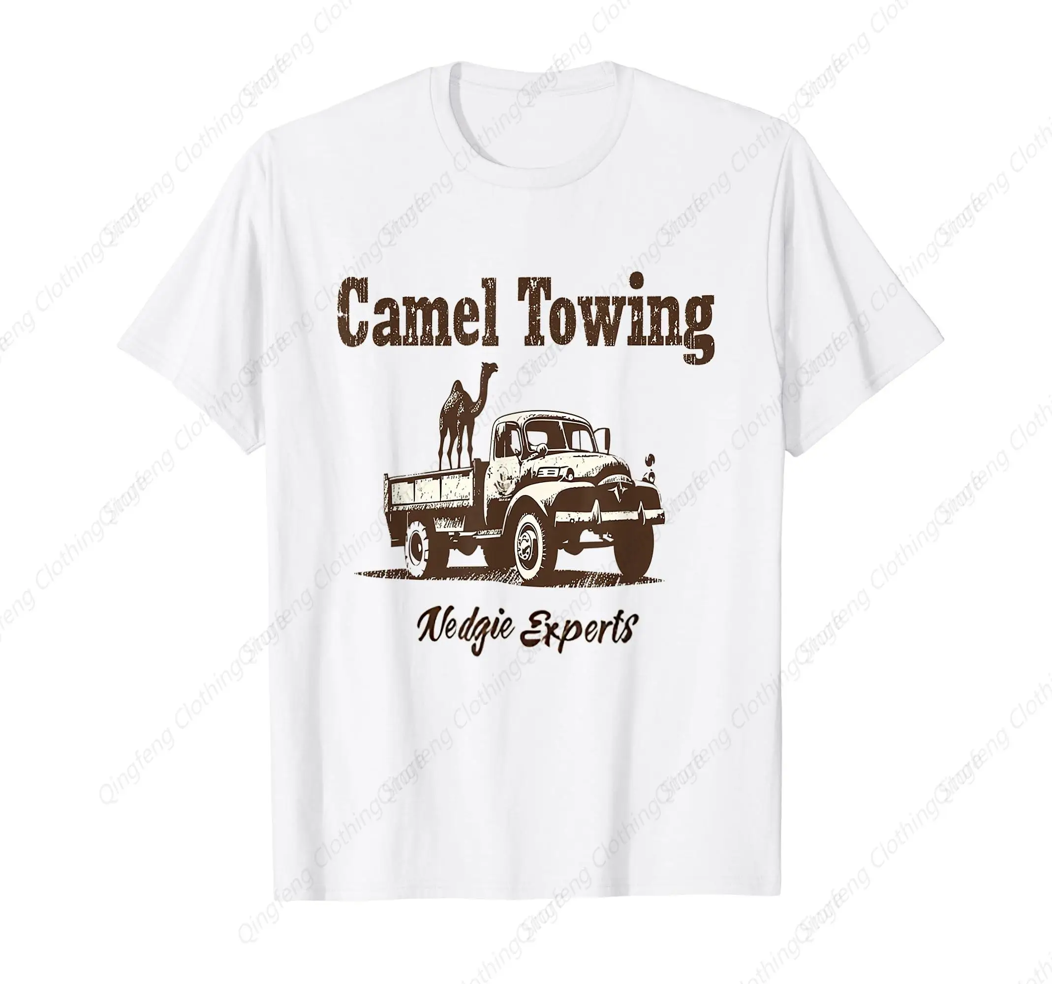 Camel Towing Wedgie Experts Funny Tow Truck Innuendo Art T-Shirt