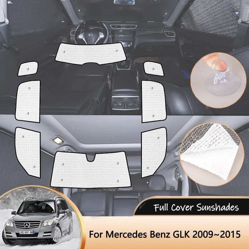 

For Mercedes Benz GLK Class X204 2009~2015 Car Full Coverage Sunshade Car Anti-UV Sunscreen Window Sunshade Cover Car Accessorie