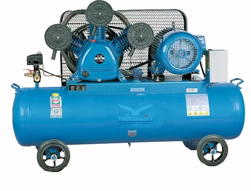 7.5KW 10 8bar Portable Movable Tank Belt Driven Piston Type Lubricated Motor Small Air Compressor with 100L-300L Capacity