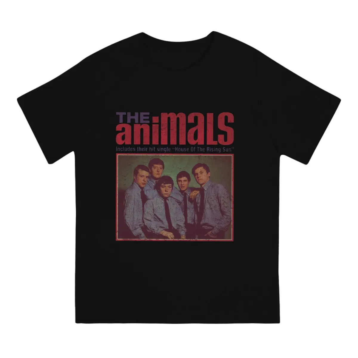 The greatest Band That Brought British Rhythm And Blues Music To Its Peak Man's TShirt The Animals Tops Fabric T Shirt