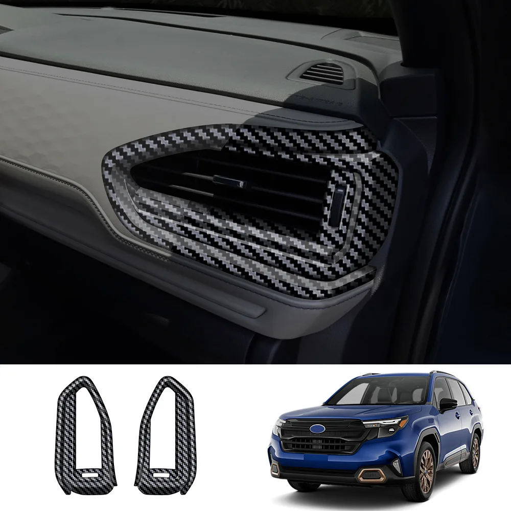 

Для Subaru Forester 2024 2025 ABS углеродное волокно цвет задняя крышка вентиляционного отверстия кондиционера накладка наклейка автомобильные аксессуары Стайлинг