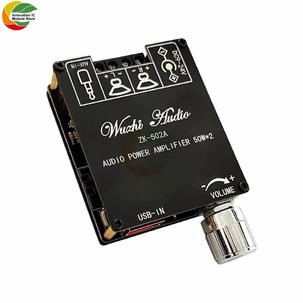 ZK-502A Bluetooth Audio Digital Power Amplifier Board Module 2.0 Stereo Two-channel Stereo Bluetooth Audio Power Amplifier 50W*2