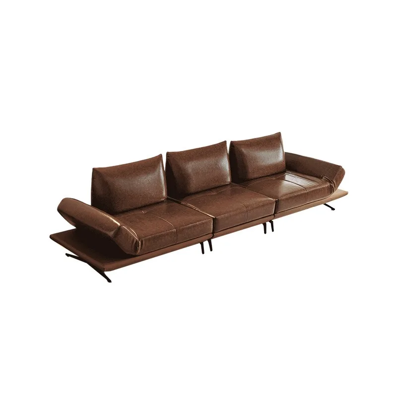 

Leather sofa living room French medieval rotating functional furniture