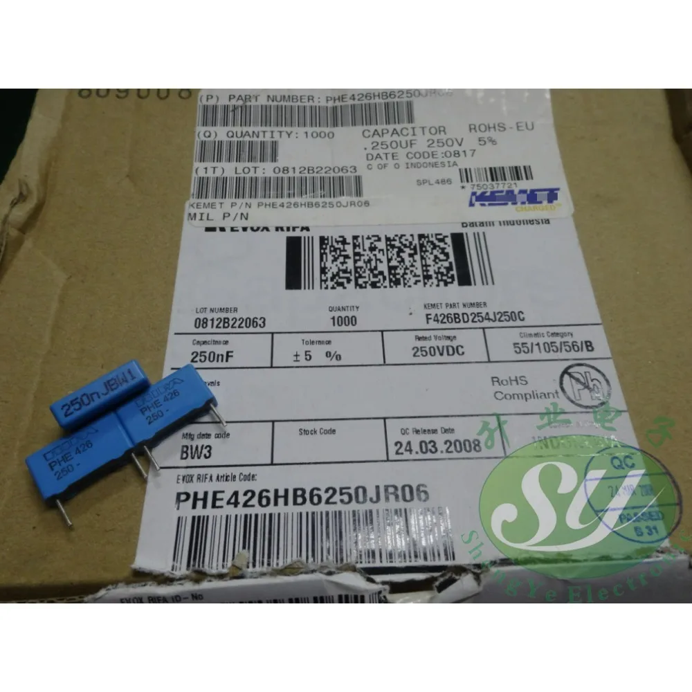 

20PCS PHE426 0.25uf/250v 250nf u25 254 Brand new 15mm film capacitor