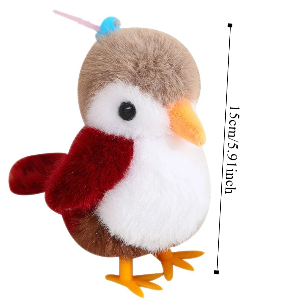 Azul tit pássaros pingente de pelúcia plushies fofo birdie boneca chaveiros coleção macio papagaio boneca de pelúcia presente de ano novo