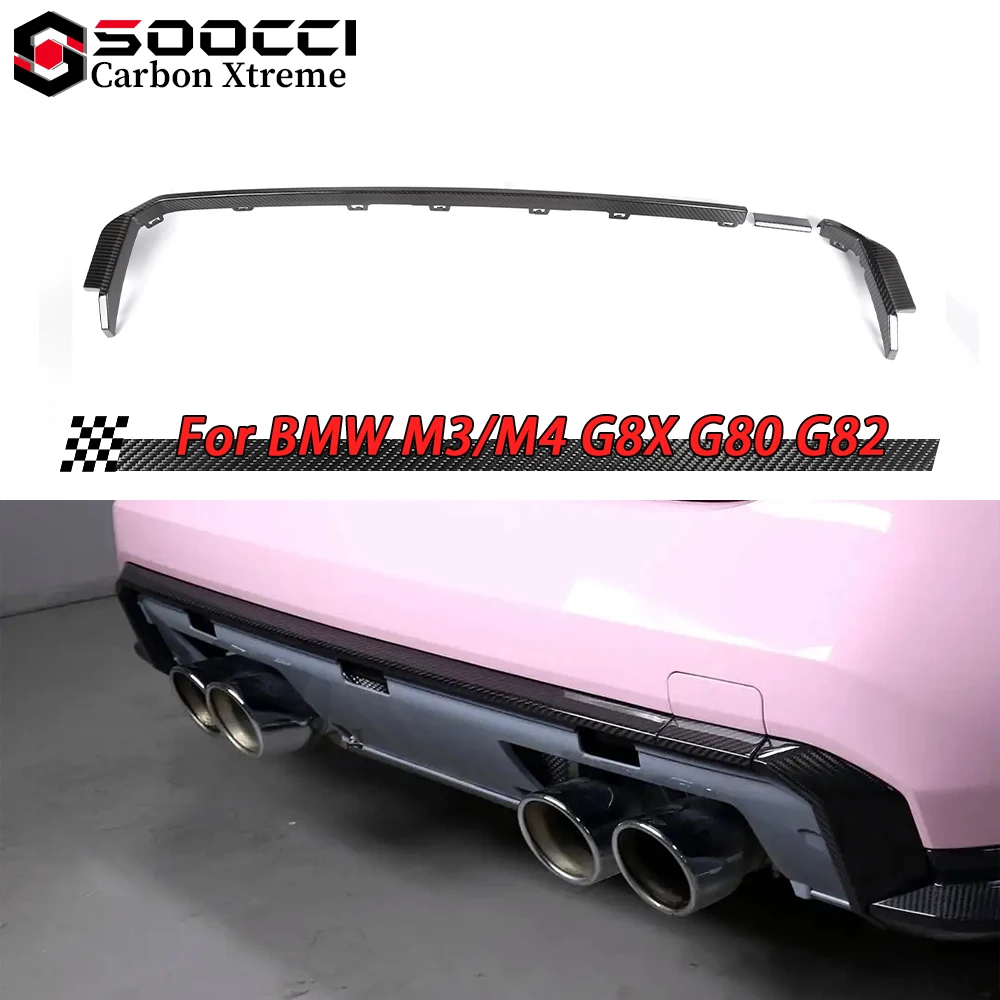 

M3 M4 Dry Carbon Fiber Rear Bumper Lip for BMW M3 G80 G81 M4 G82 G83 Rear Lip Diffuser Splitter Spoiler Body Kit Auto Parts