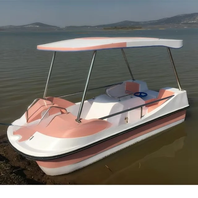 Hochwertiges 4-Personen-Pedalboot, Powerboot, individuelles Farbpedal aus Fiberglas zum Verkauf