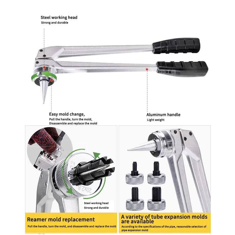 

PEX-1632 Tensioner Sliding Pliers Pipe Compression Expansion Plumbing Tools Cutting Pulling Clamping Crimping Set Range 16-32mm