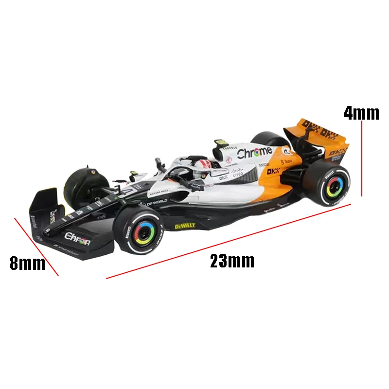 Hi-Goeswe1:24 McLaren F1 White Monaco version 2023 MCL60 4# Lando Norris 81# Oscar Piastri alloy car model toy series collection