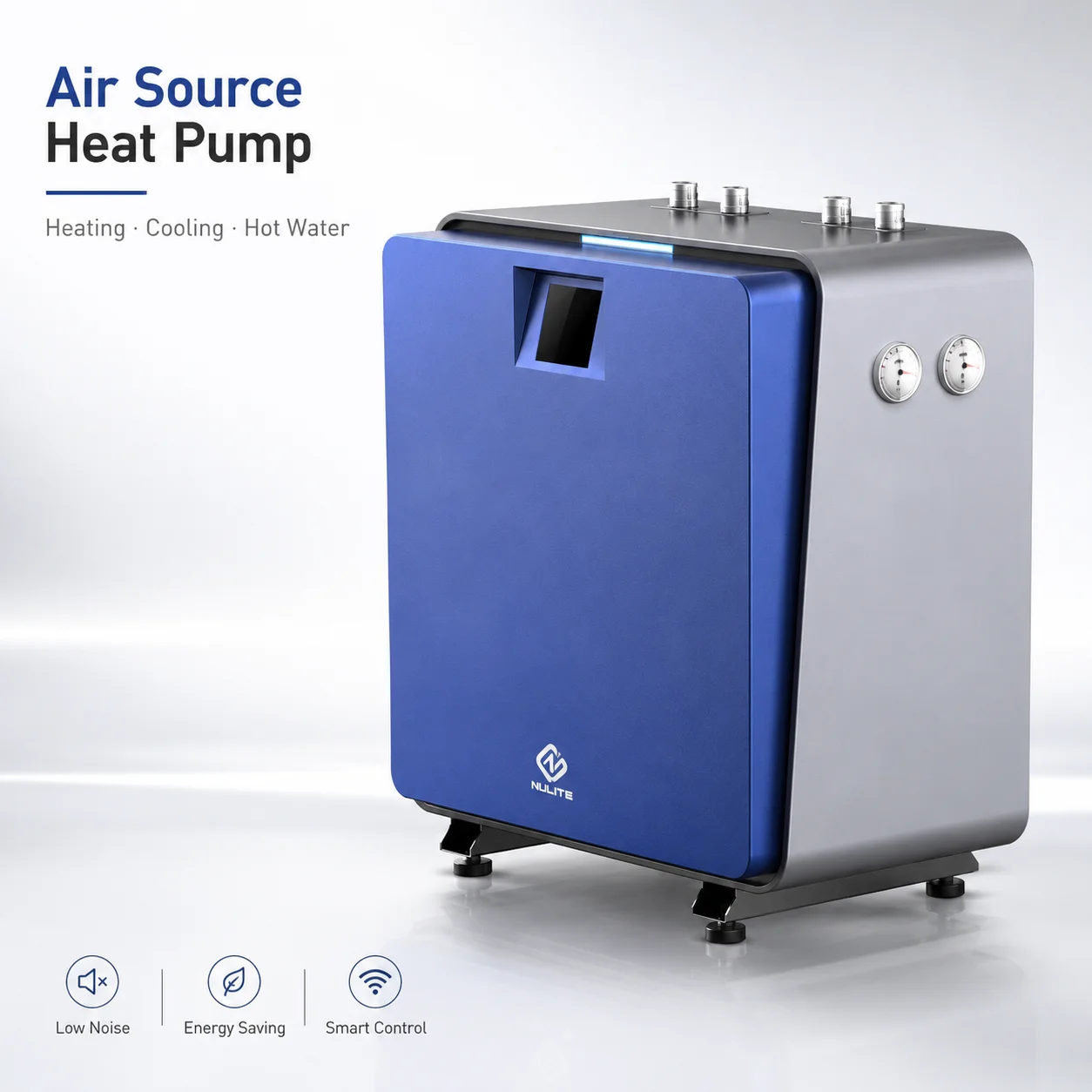 CE Certified R32 10kw Geothermal Heat Pump Air Conditioner DC Inverter Water Source For B2B Buyers