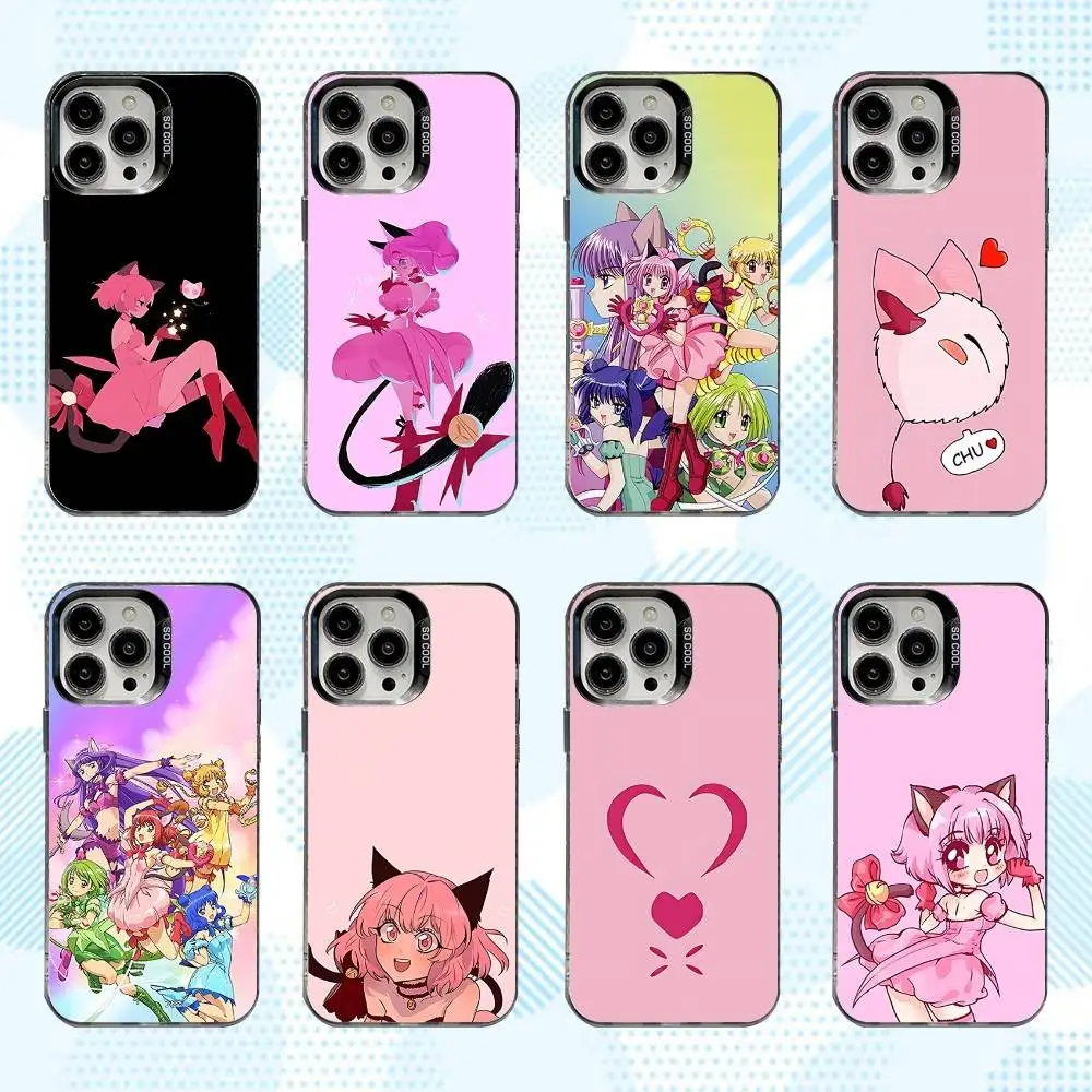 

Comics T-Tokyo Mew Mew Phone Case For iPhone 16,15,14,13,12,11,Mini,Pro,SE,MAX White Matte Shockproof Cover