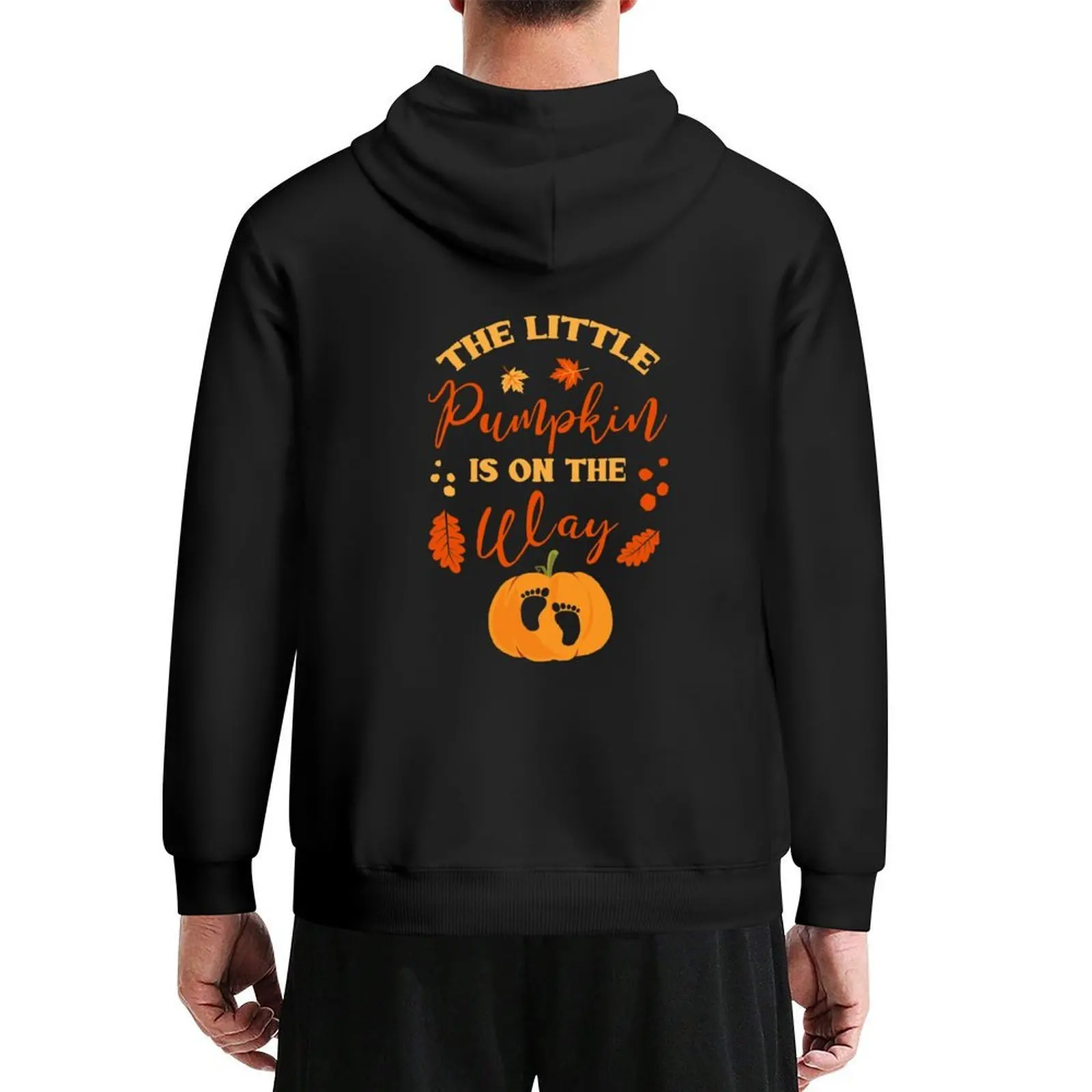 

Halloween Pregnancy Announcement Lil Pumpkin Is On The Way Hoodie men's autumn clothes japanese style anime clothing tracksuits